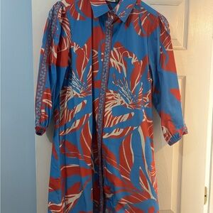 Vibrant Blue and Red Women's Mini Dress